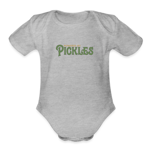 Powered by Pickles Baby Onesie - heather grey