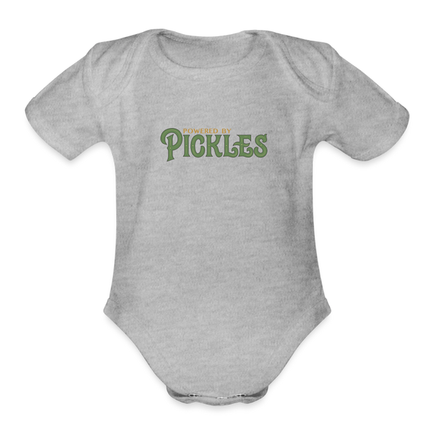Powered by Pickles Baby Onesie - heather grey