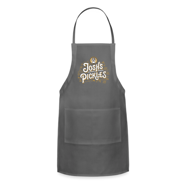 Josh's Pickles Logo Apron - charcoal