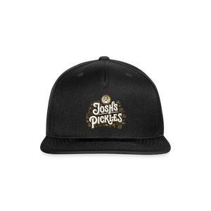Josh's Pickles Logo Snapback Baseball Cap - black
