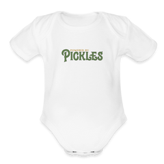 Powered by Pickles Baby Onesie - white