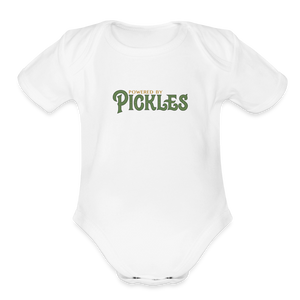 Powered by Pickles Baby Onesie - white