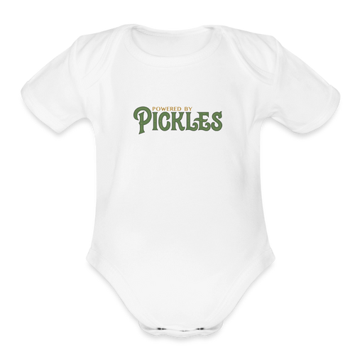 Powered by Pickles Baby Onesie - white