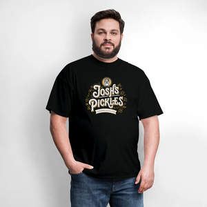 Josh's Pickles Logo 100% Cotton T-Shirt - black