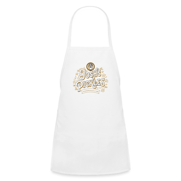 Josh's Pickles Logo Youth Apron - white