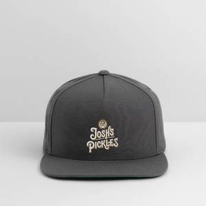 Josh's Pickles Logo Snapback Baseball Cap - dark grey