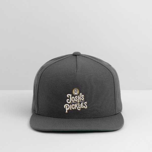 Josh's Pickles Logo Snapback Baseball Cap - dark grey