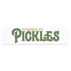 Powered By Pickles Sticker - white matte