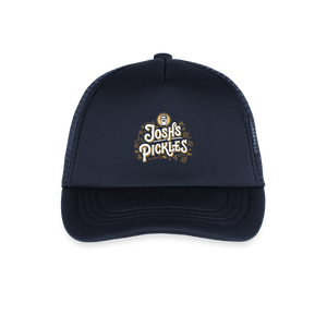 Josh's Pickles Logo Kid's Trucker Cap - navy