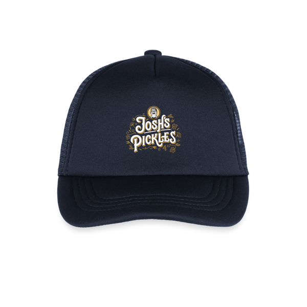 Josh's Pickles Logo Kid's Trucker Cap - navy