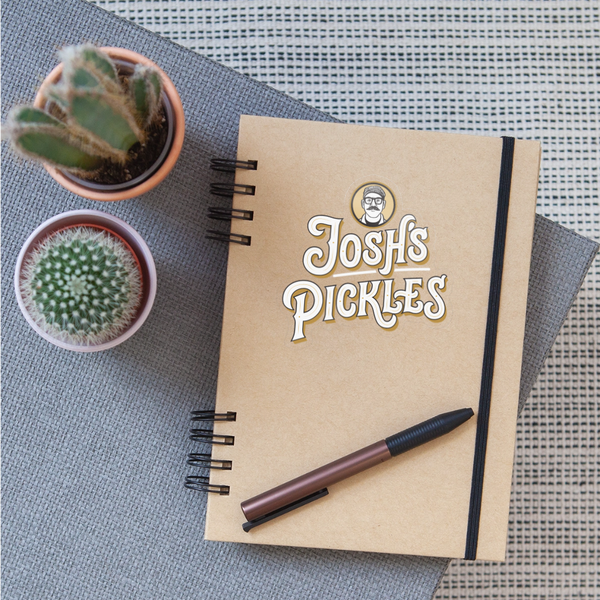 Josh's Pickles Logo Sticker - transparent glossy