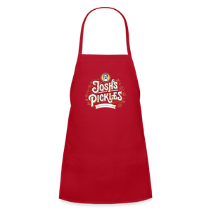Josh's Pickles Logo Youth Apron - red