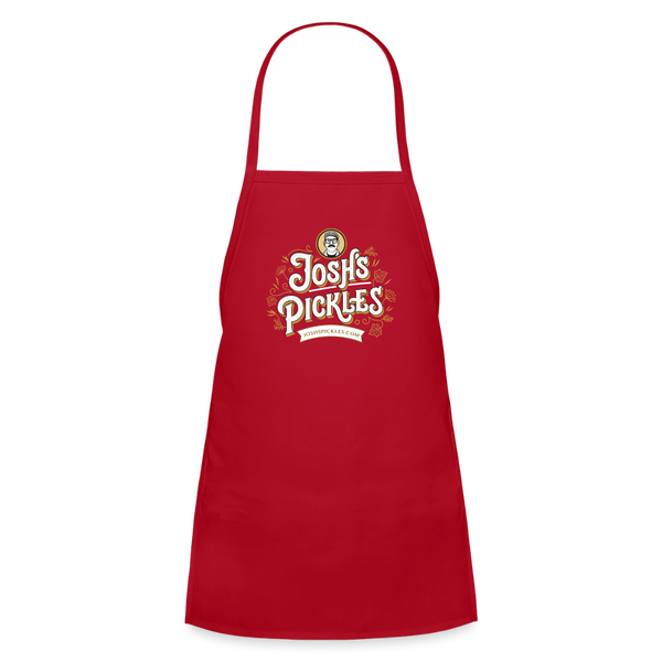 Josh's Pickles Logo Youth Apron - red