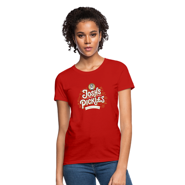 Josh's Pickles Logo Women's T-Shirt - red