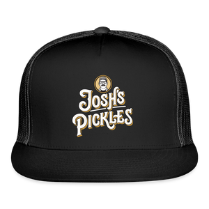 Josh's Pickles Logo Trucker Hat - black/black
