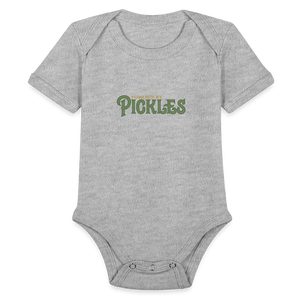 Powered by Pickles Baby Onesie - heather grey