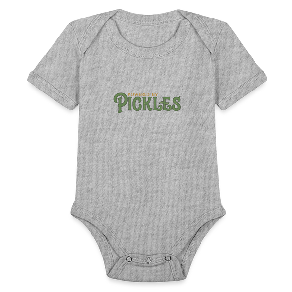 Powered by Pickles Baby Onesie - heather grey
