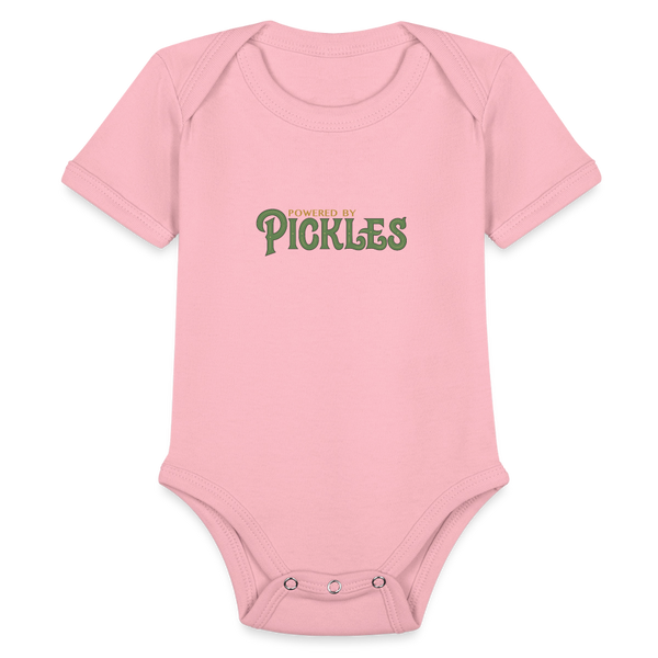 Powered by Pickles Baby Onesie - light pink