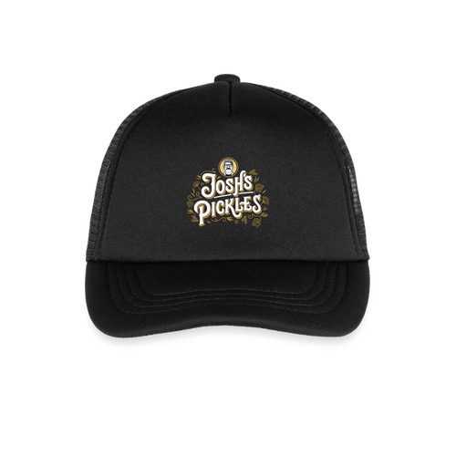 Josh's Pickles Logo Kid's Trucker Cap - black