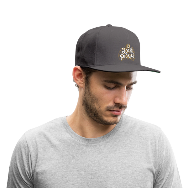 Josh's Pickles Logo Snapback Baseball Cap - dark grey