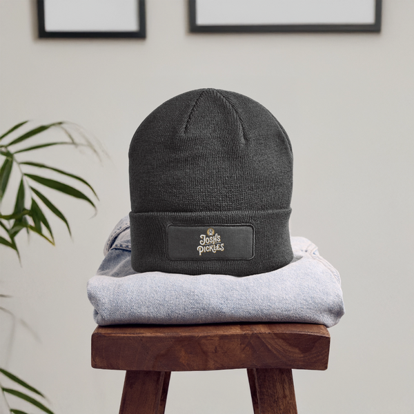 Josh's Pickles Logo Beanie - charcoal grey
