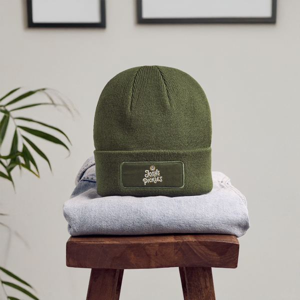 Josh's Pickles Logo Beanie - olive