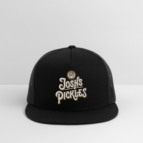 Josh's Pickles Logo Trucker Hat - black/black
