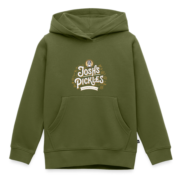 Josh's Pickles Logo Kids‘ Hoodie - khaki green 