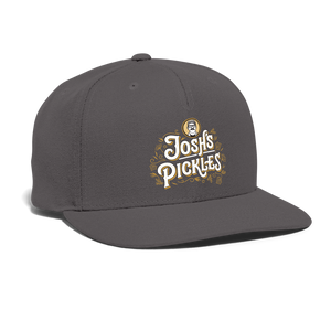 Josh's Pickles Logo Snapback Baseball Cap - dark grey