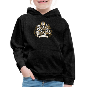 Josh's Pickles Logo Kids‘ Hoodie - charcoal grey