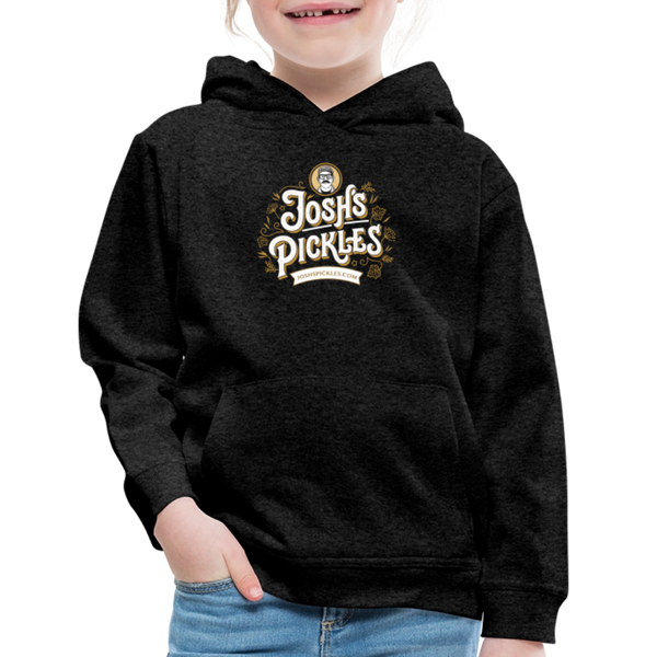Josh's Pickles Logo Kids‘ Hoodie - charcoal grey