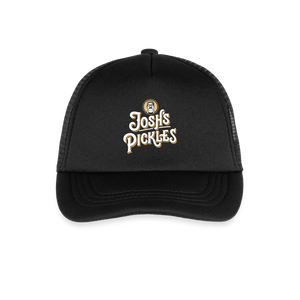 Josh's Pickles Logo Youth Trucker Hat - black