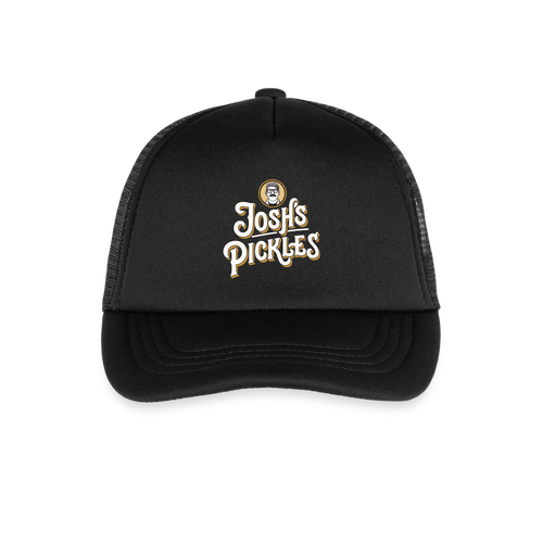 Josh's Pickles Logo Youth Trucker Hat - black