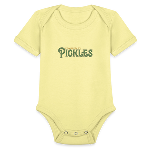 Powered by Pickles Baby Onesie - washed yellow