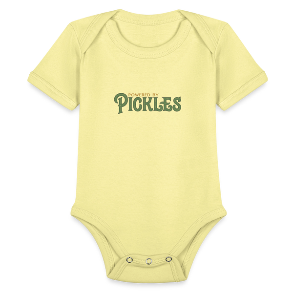 Powered by Pickles Baby Onesie - washed yellow