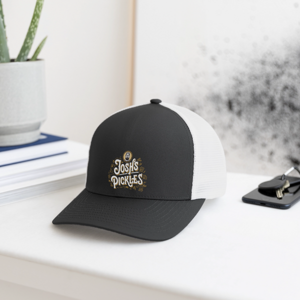 Josh's Pickles FlexFit Hat - dark gray/white