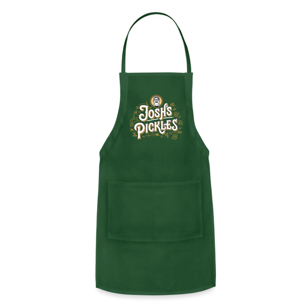 Josh's Pickles Logo Apron - forest green