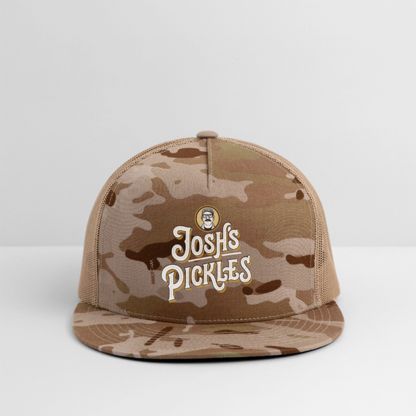 Josh's Pickles Logo Trucker Hat - MultiCam\tan