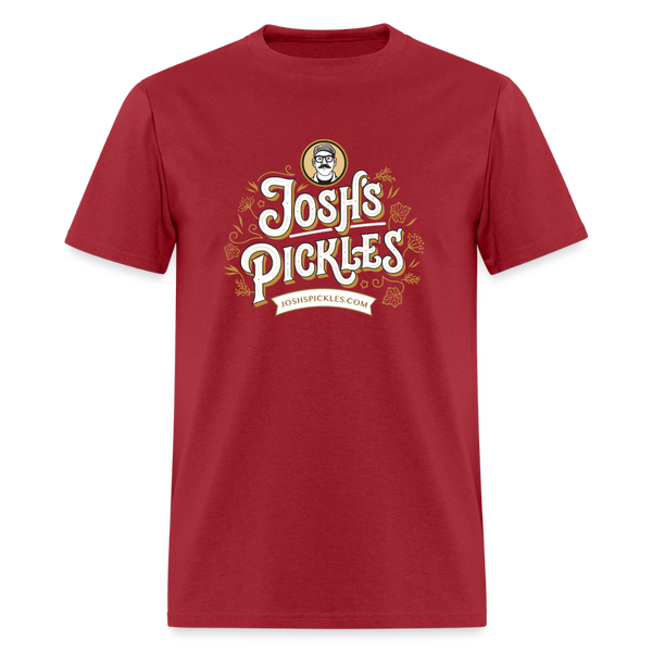 Josh's Pickles Logo 100% Cotton T-Shirt - true red