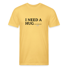 I NEED A HUGe Jar of Pickles Fitted Cotton-Poly T-Shirt - pastel yellow