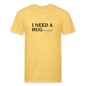 I NEED A HUGe Jar of Pickles Fitted Cotton-Poly T-Shirt - pastel yellow