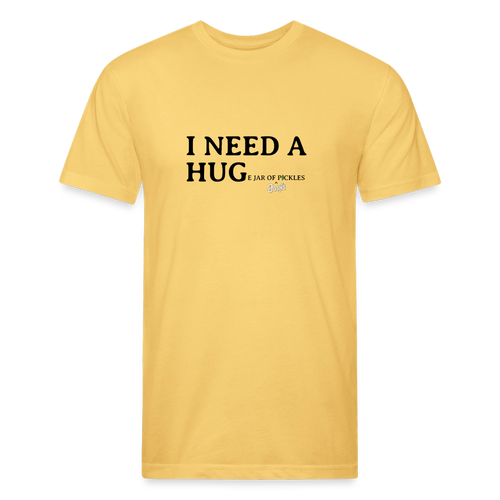 I NEED A HUGe Jar of Pickles Fitted Cotton-Poly T-Shirt - pastel yellow