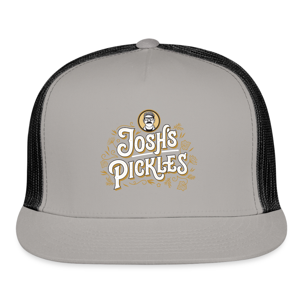 Josh's Pickles Logo Trucker Hat - black/black
