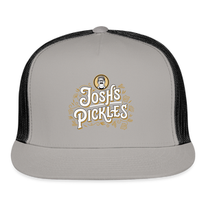 Josh's Pickles Logo Trucker Hat - gray/black