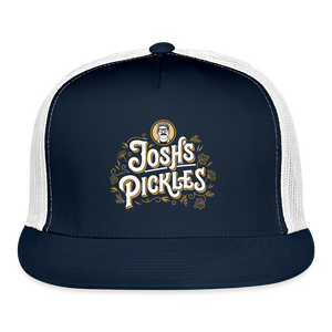 Josh's Pickles Logo Trucker Hat - navy/white