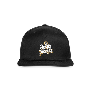 Josh's Pickles Logo Snapback Baseball Cap - black