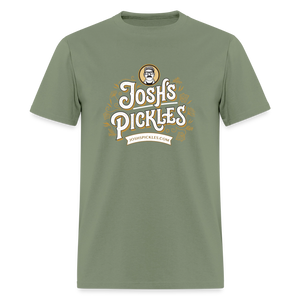 Josh's Pickles Logo 100% Cotton T-Shirt - military green