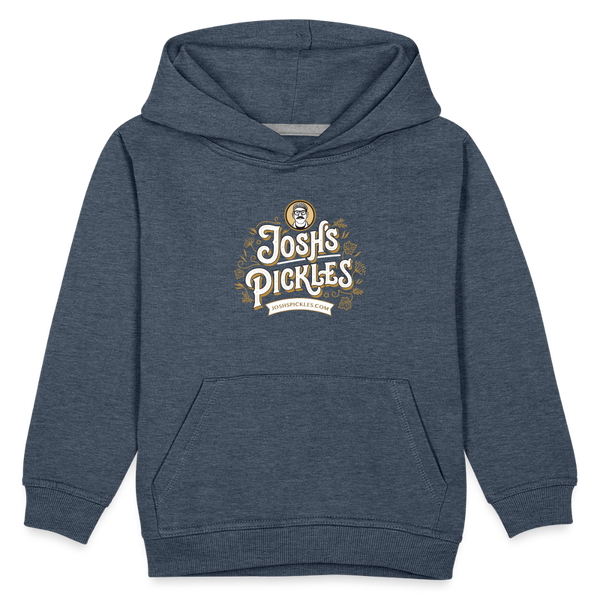 Josh's Pickles Logo Kids‘ Hoodie - heather denim