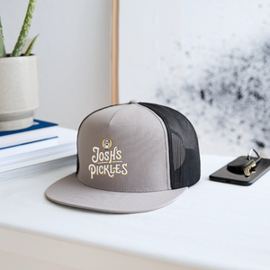 Josh's Pickles Logo Trucker Hat - gray/black