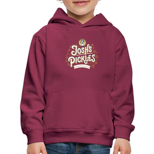 Josh's Pickles Logo Kids‘ Hoodie - burgundy